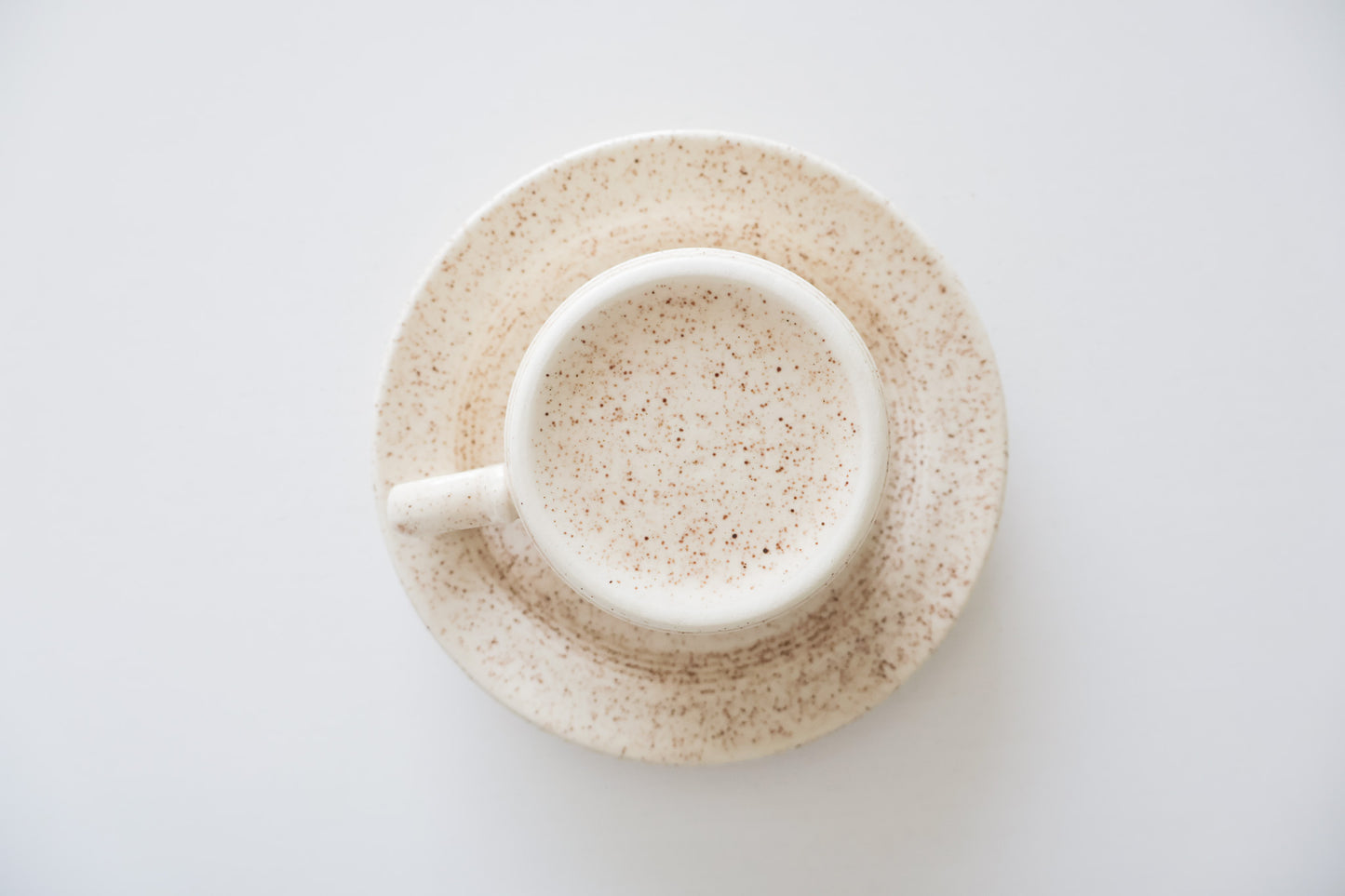 Speckled Beige Cup & Saucer